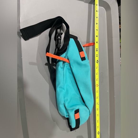 Undefined Other - Vibrant Aqua Belt Bag with Orange Accents